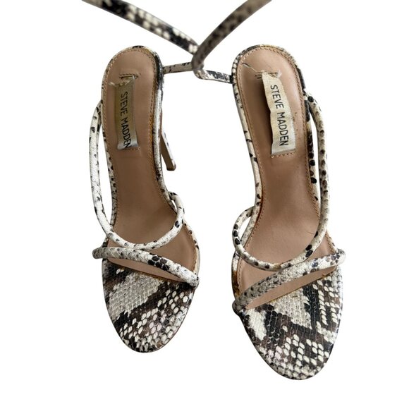STEVE MADDEN Sweetie Spiral Strap Heels Sandals Size 6.5 - Picture 8 of 10